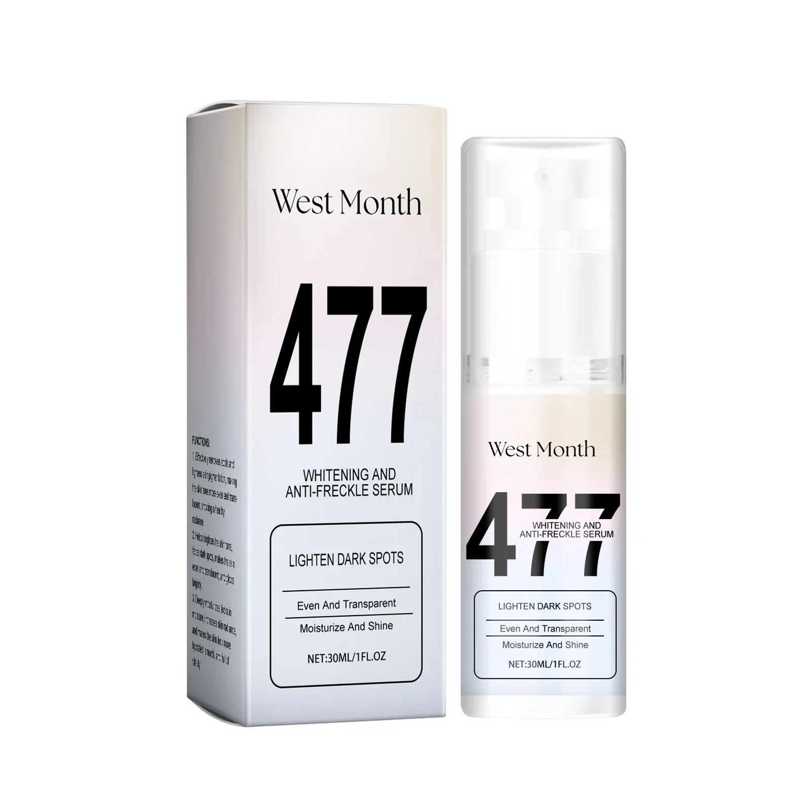 

West&Month Niacinamide Face Serum - Fade Dark Spots, Brighten Skin, Improve Dullness and Texture, Long-Lasting Moisturizing