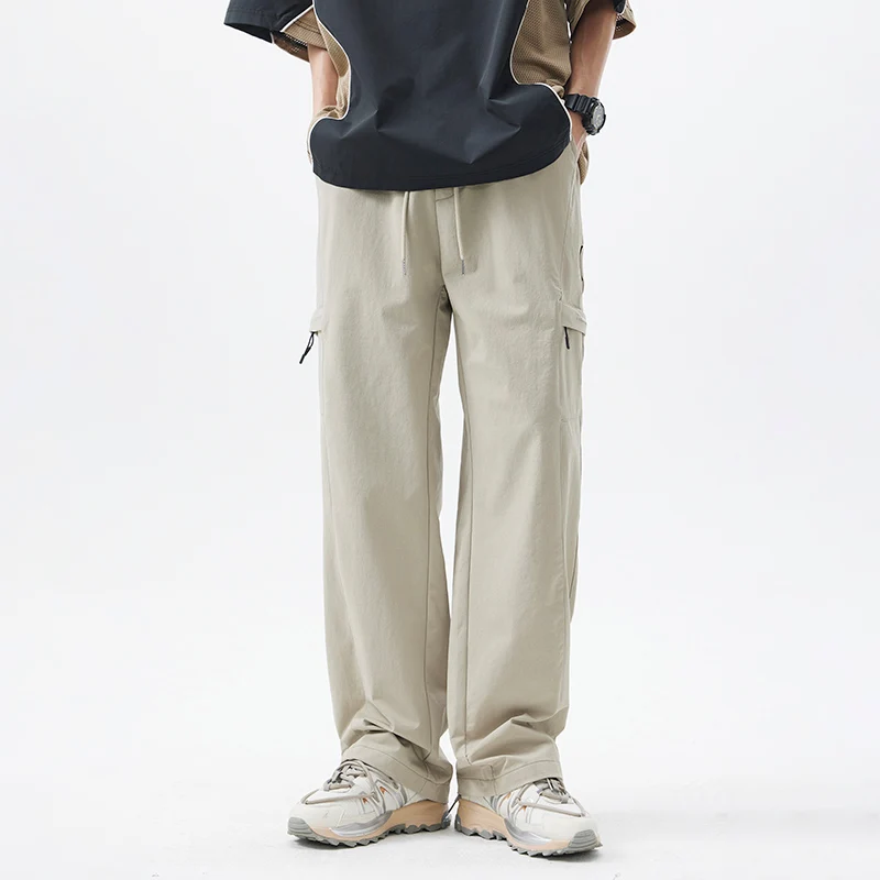 

Мужские повседневные брюки прямого кроя 2025: Новая модная универсальная рабочая одежда, спортивные свободные длинные брюки для весны и осени