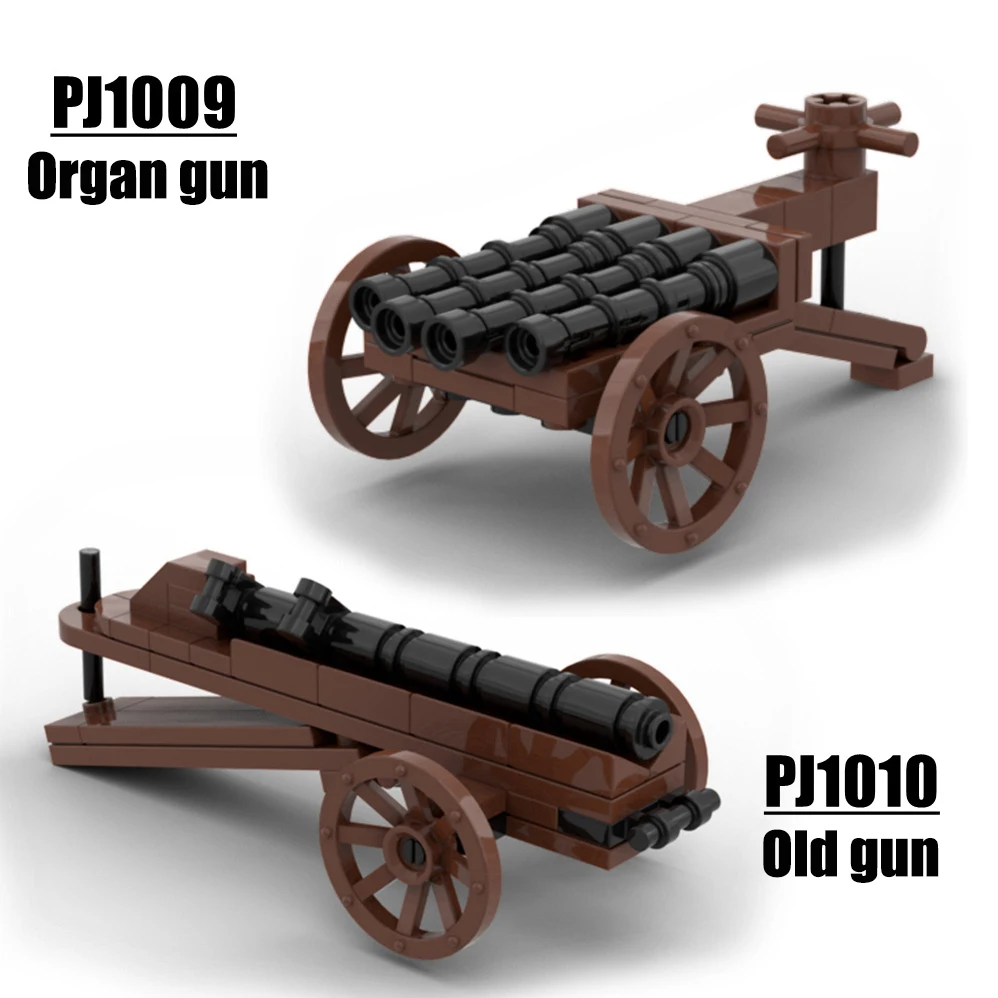 Medieval War Artillery Ww2 Organ Guns Moc Cannon Mini Bomb Models Blocks Toys Kids Gift For Boys Girls 2023 Diy Bricks Juguetes