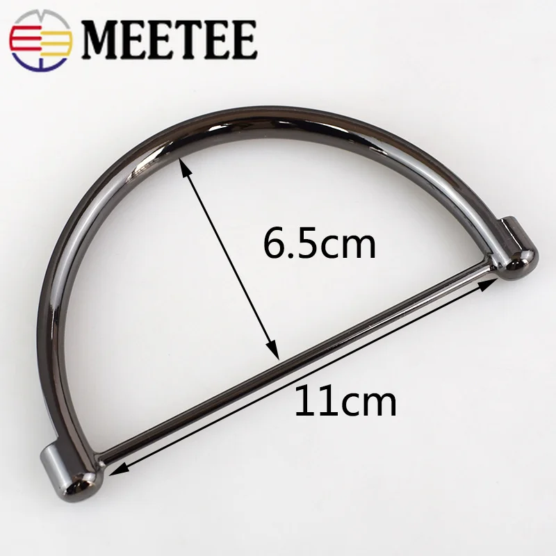 2/4pc Meetee Metal D Rings Bag Handle Buckles for Women Handbag Lock Decor Shoulder Bags Clasp Replace DIY Hardware Accessory