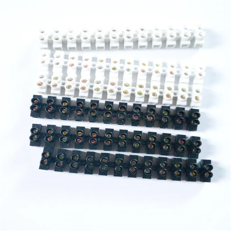 

XS-1012 10A Dual Row Wire connector Screw terminal 12Position Barrier Strip Block Terminal Plastic Electrical connector terminal