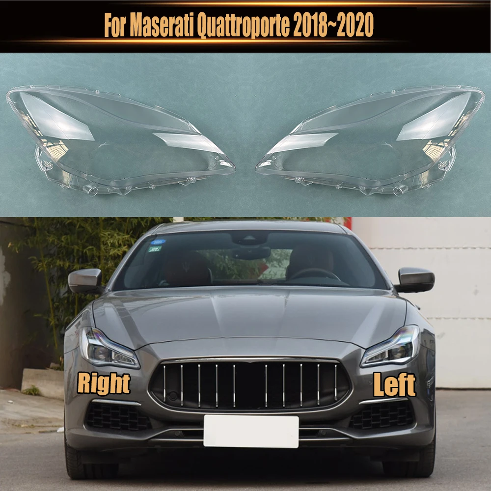 

For Maserati Quattroporte 2018~2020 Car Front Headlight Cover Auto Headlamp Lampshade Lampcover Head Lamp light glass Lens Shell