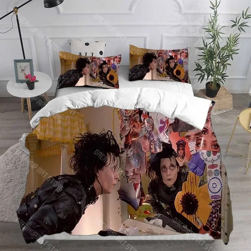 Edward Scissorhands (1990) Bedding Sets Comforter Quilt Bed Cover Duvet Cover Pillow Case 2-3 Pieces Sets Kids Adult Size