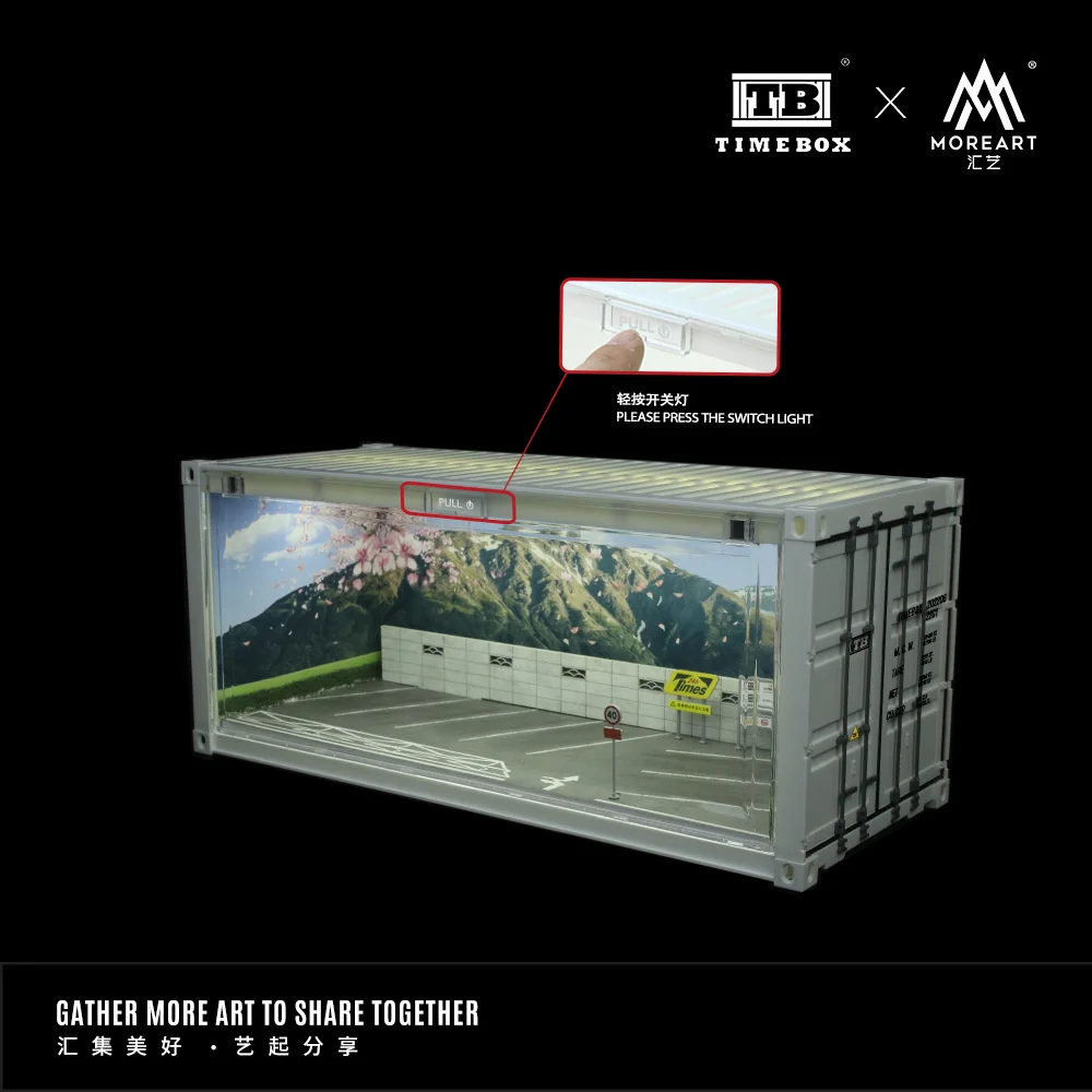 XT More Art /Timebox 1:64 Iniziale D Container Versione scena Modello di auto Parcheggio