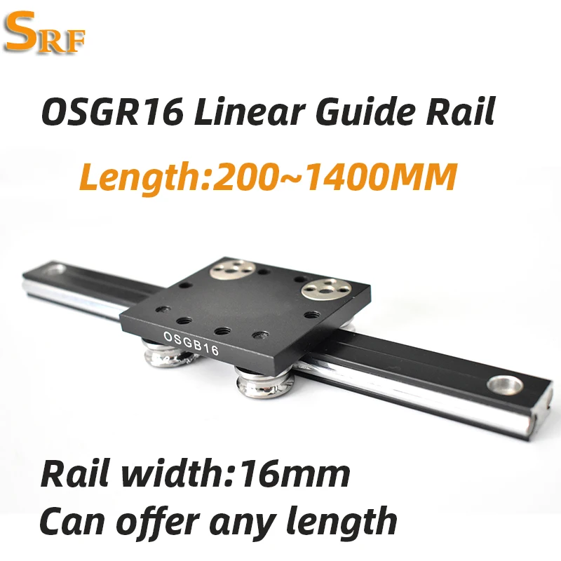 16 مللي متر ثنائي المحور دليل خطي OSGR16 الأسطوانة المنزلق 300 400 500 600 700 800 9001000 1100 1200 1400 مللي متر OSGB16 عجلة كتلة طابعة ثلاثية الأبعاد