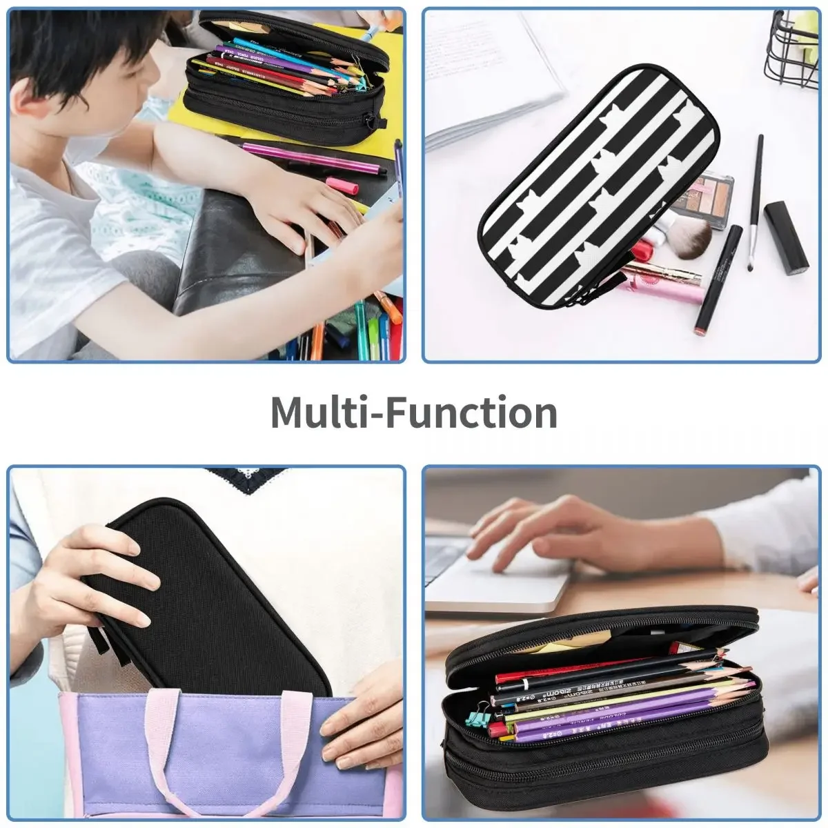 Estuches de lápices para casa de muñecas de Gabby, bolsas creativas y bonitas para bolígrafos Catrat para niños, almacenamiento grande para estudiantes, útiles escolares, estuches para lápices con cremallera