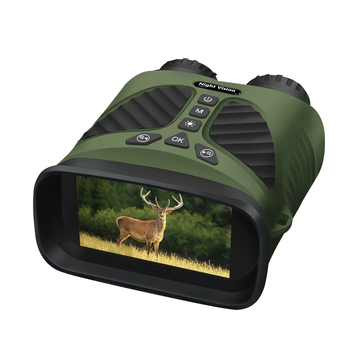 

Binoculars Infrared Night Vision 2.5K IR HD Photo Video 10x Optical Zoom 8x Digital Zoom 3'' IPS Screen Black Green Outdoor