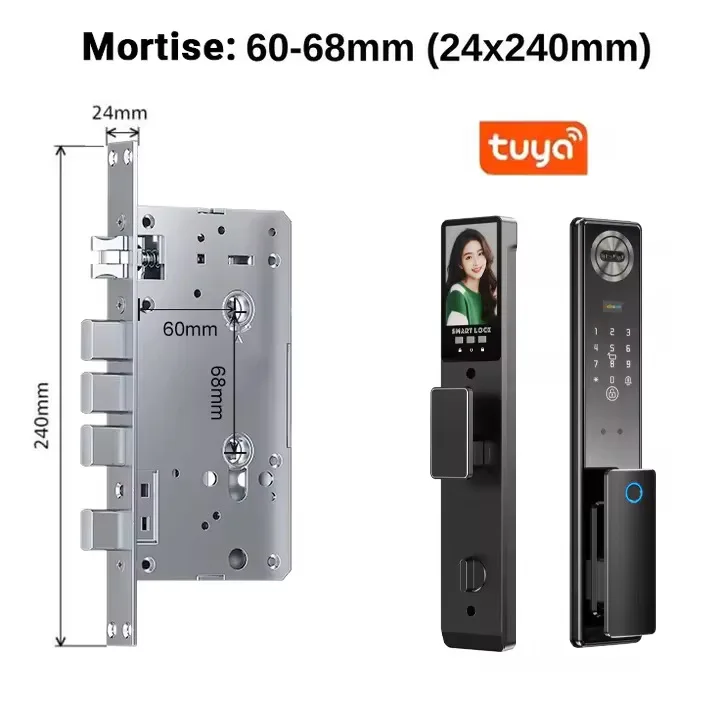 July003 Smart Digital Fingerprint Lock Automatic Biometric Lock Ic Card Wifi App Combination Home Security Door Lock