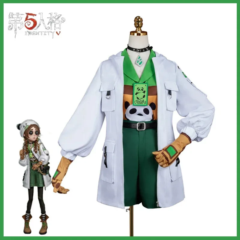 Juego Identity V Anne Lester juguete comerciante Osplay disfraz iluminación cognitiva profesor uniforme verde abrigo mujer lindo fiesta Suix