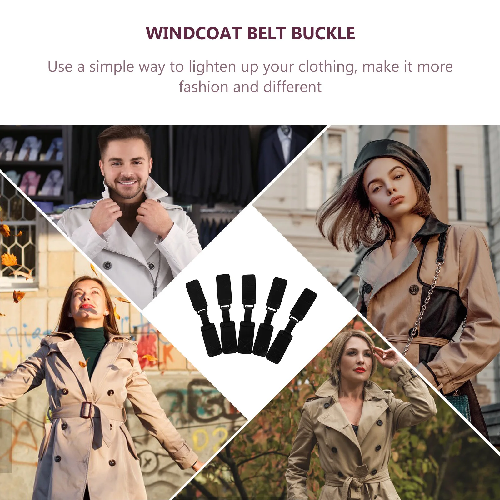 بو سترة واقية حزام أبازيم إغلاق معدني ل معطف سترة واق من المطر تبديل المشابك Diy بها بنفسك الملابس والاكسسوارات #5