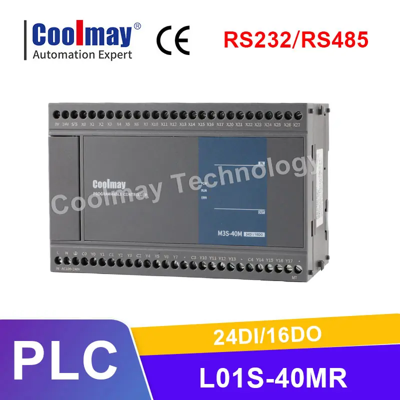 Coolmay L01S-40MR PLC 프로그래머블 로직 컨트롤러 (산업용 제어, RS232, RS485 지원) - 공장 직영, 무료 소프트웨어 제공