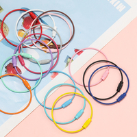 5pcs/lot Colorful Round Metal Key Ring Hooks Tag Pendant Hanging Clasps For DIY Bag Belt Connect Handmaking Crafts Supplies