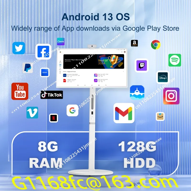 32-Inch 4K Portable Smart TV Wireless Interactive Touch TV Smart LCD Touch Screen Technology