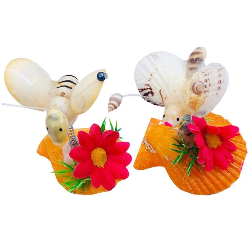 2Pcs Seashell Zodiac Decor Craft Unique Handmade Shell naments Fish Tank Landscape Party Decorations