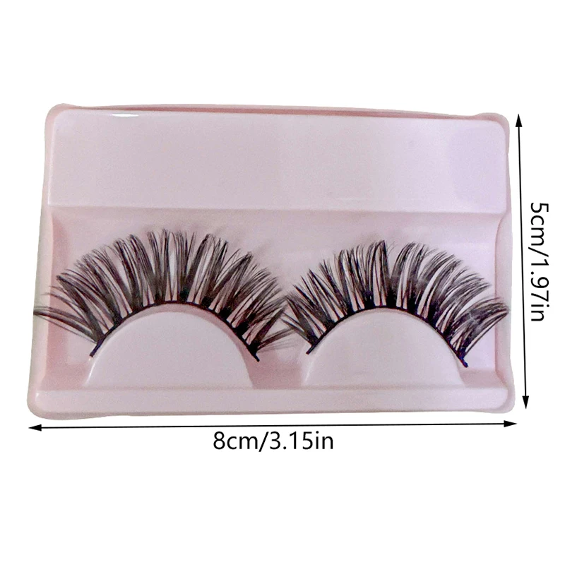 1Pair Cat Eye Lashes Faux Mink Eyelashes Natural Long Manga Lashes Winged End Eye Elongated Eyelashes Fake Lashes Makeup Tools