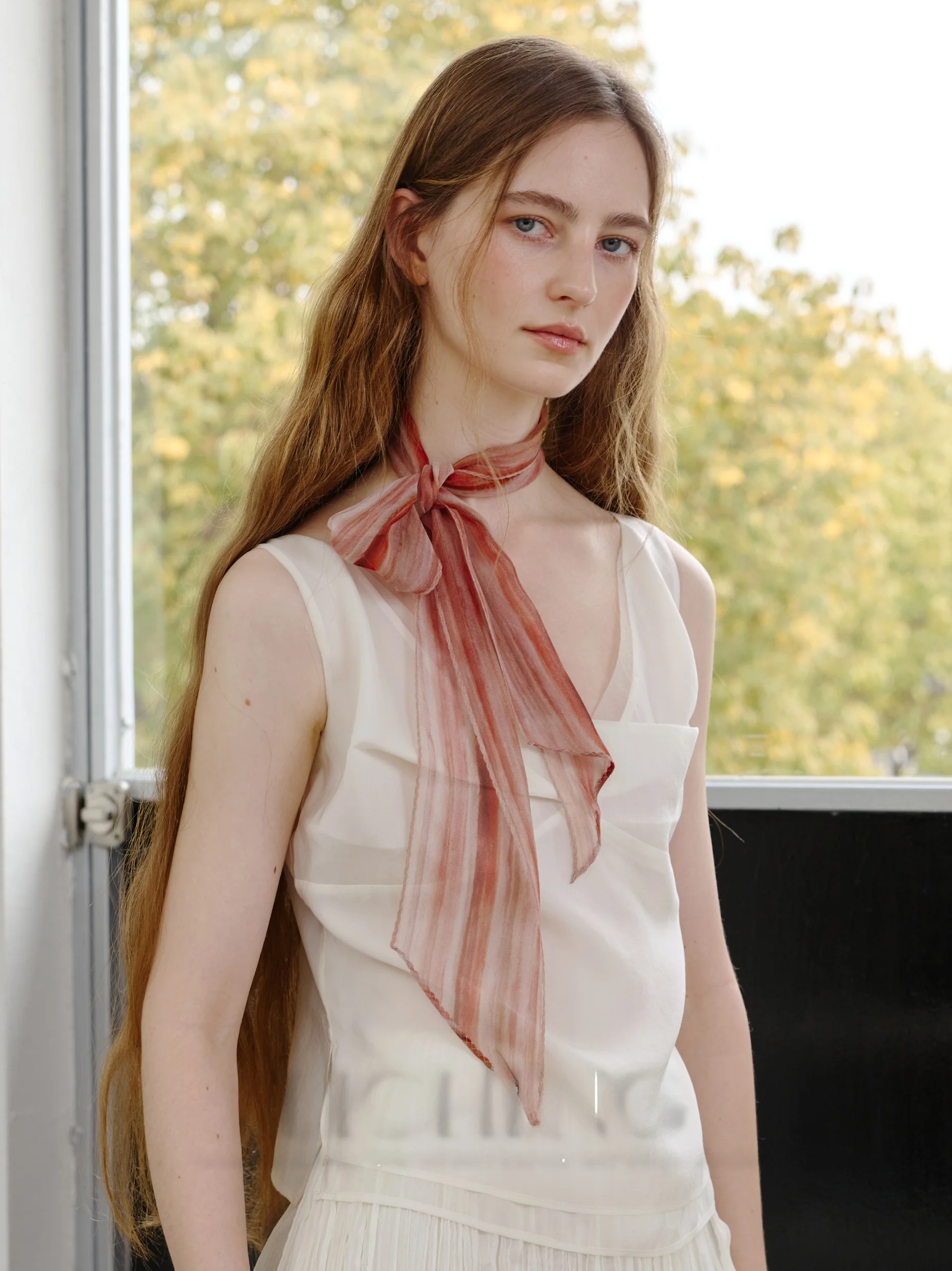 魅力的な軽量ゴッサマー-00-シルクシフォンスカーフ女性の春夏感覚タッサーシルクネクタイスカーフヘアバンド