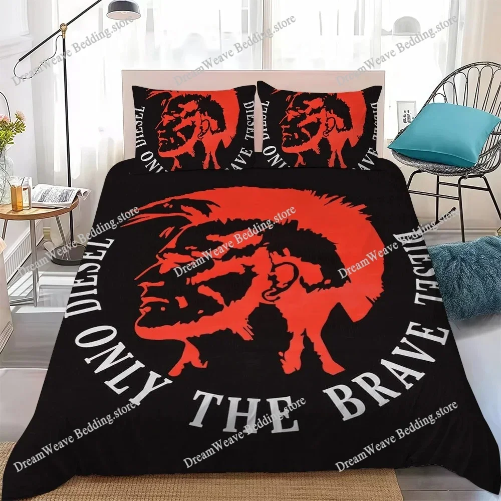 D-Diesel Fashion Duvet Cover Set Home Style Bedding Soft Laundry Cotton Bed Student Dormitory GiftFQH