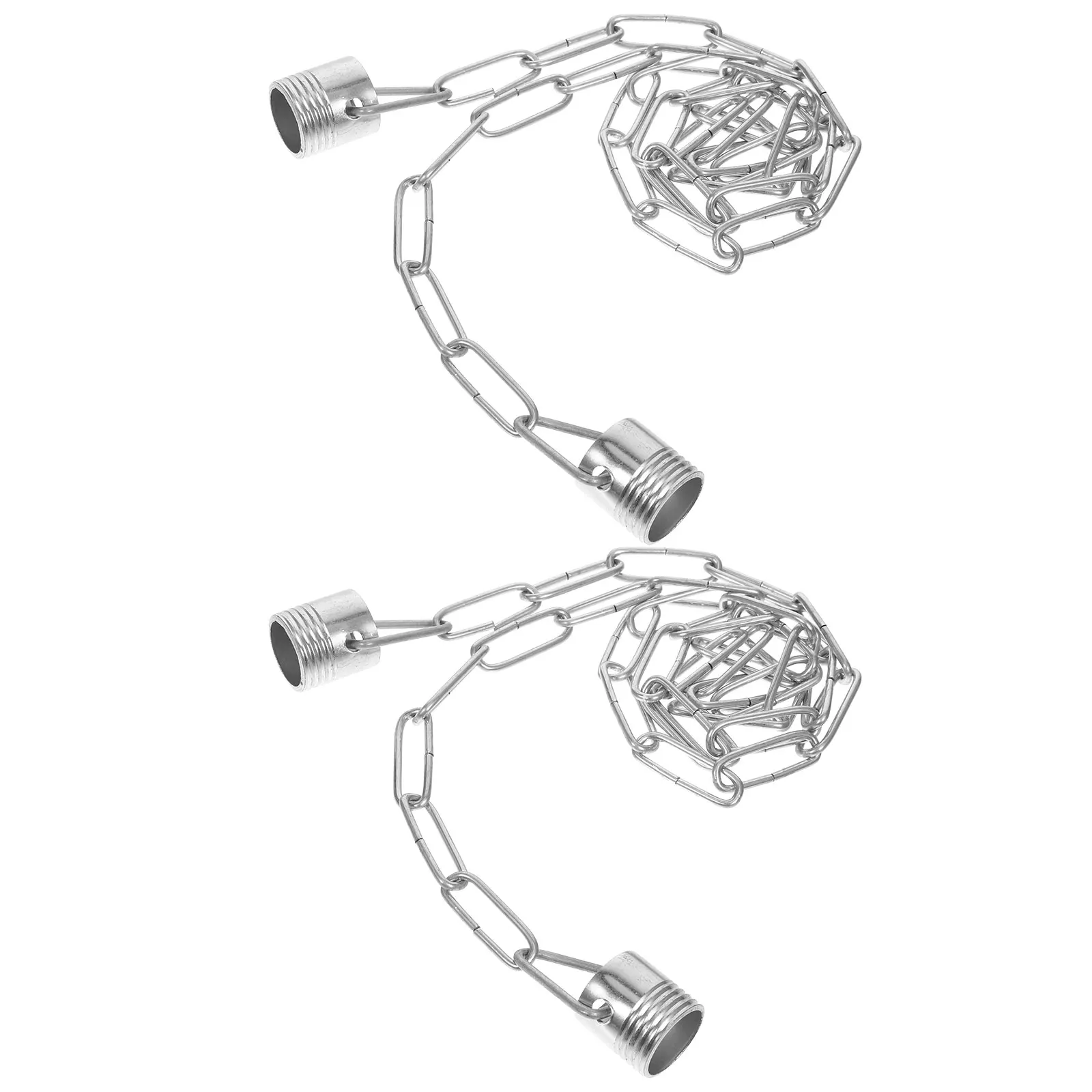 

2pcs Mining Lamp Hanging Chain Galvanized Metal Adjustable Length Industrial Light Chain Link for Factory Warehouse for light