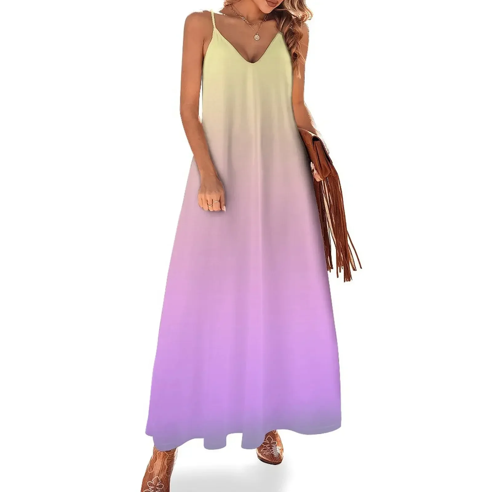 

Ombre Space Queen Sleeveless Dress long sleeve dresses purple dress Dress