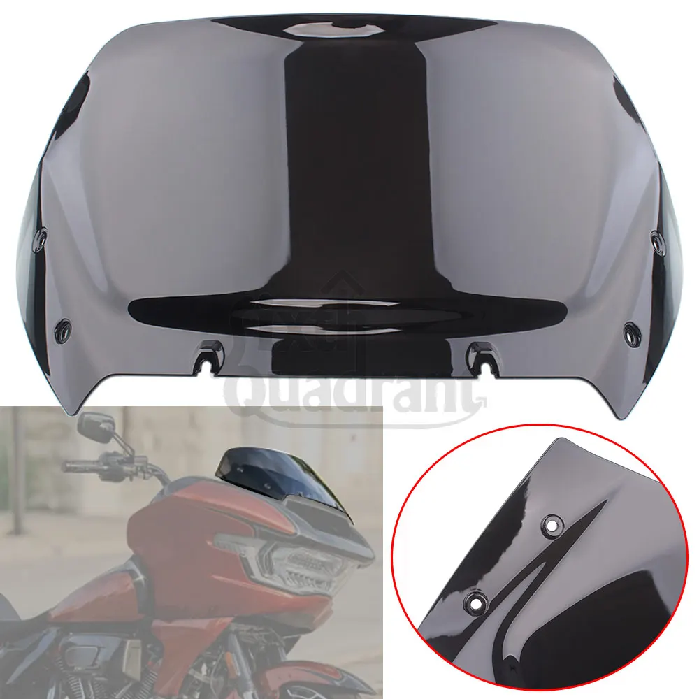 pare-brise-noir-de-12-pouces-pour-moto-deflecteur-de-vent-avant-pour-harley-road-glide-cvo-se-fltrxse-2023-2024-et-versions-ulterieures