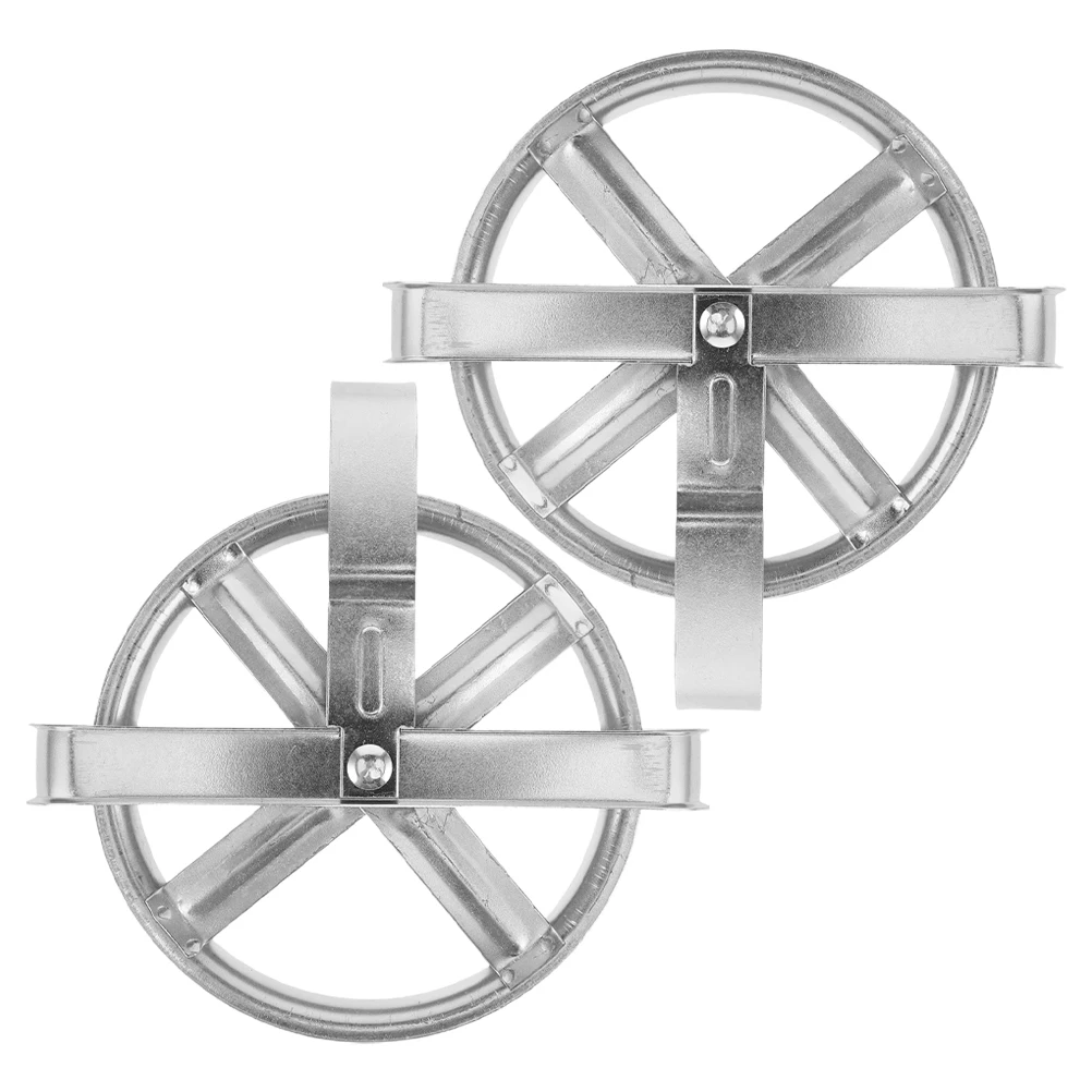 

2 Pcs Clothesline Pulley Outdoor Indoor Wire Drying Iron Rope Fixed Metal Travel