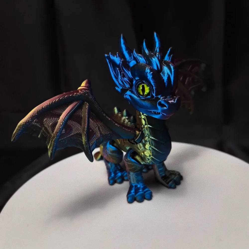 

Multi-jointed 3D Printed Dragon Simulation Office Desktop Flying Dragon Figures Articulated Ornament Dragon Model Toy Home Decor