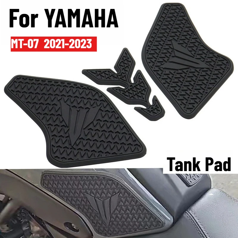 Rubber Sticker For YAMAHA MT-07 MT 07 MT07 2021-2023 Fuel Tank Stickers Non-slip Side Waterproof Pad Motorcycle Accessories