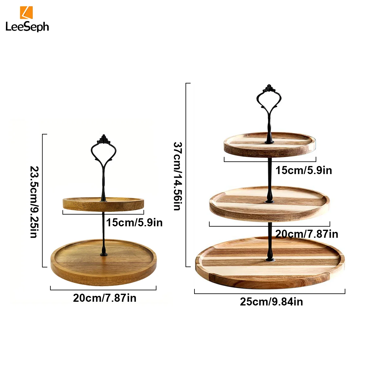 Wood Cupcake Stand, Dessert Display Tiered Cake Holder Serving Tray, Dessert Table for Birthday Party, Tea Party, Wedding