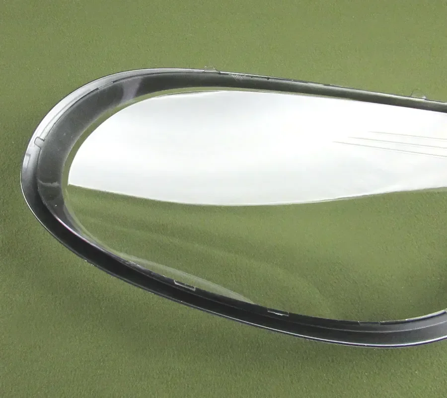For Porsche Cayman Boxster 981 Headlight Transparent Lampshade Headlamp Cover Shell Headlights Lens Plexiglass Silver Grey Edge