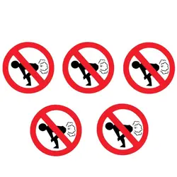 Dog Peeing Is Forbidden Stickers Car Sticker Warning Sign Motorcycle No Farting Stickers Car Window Sticker Logo Stickers