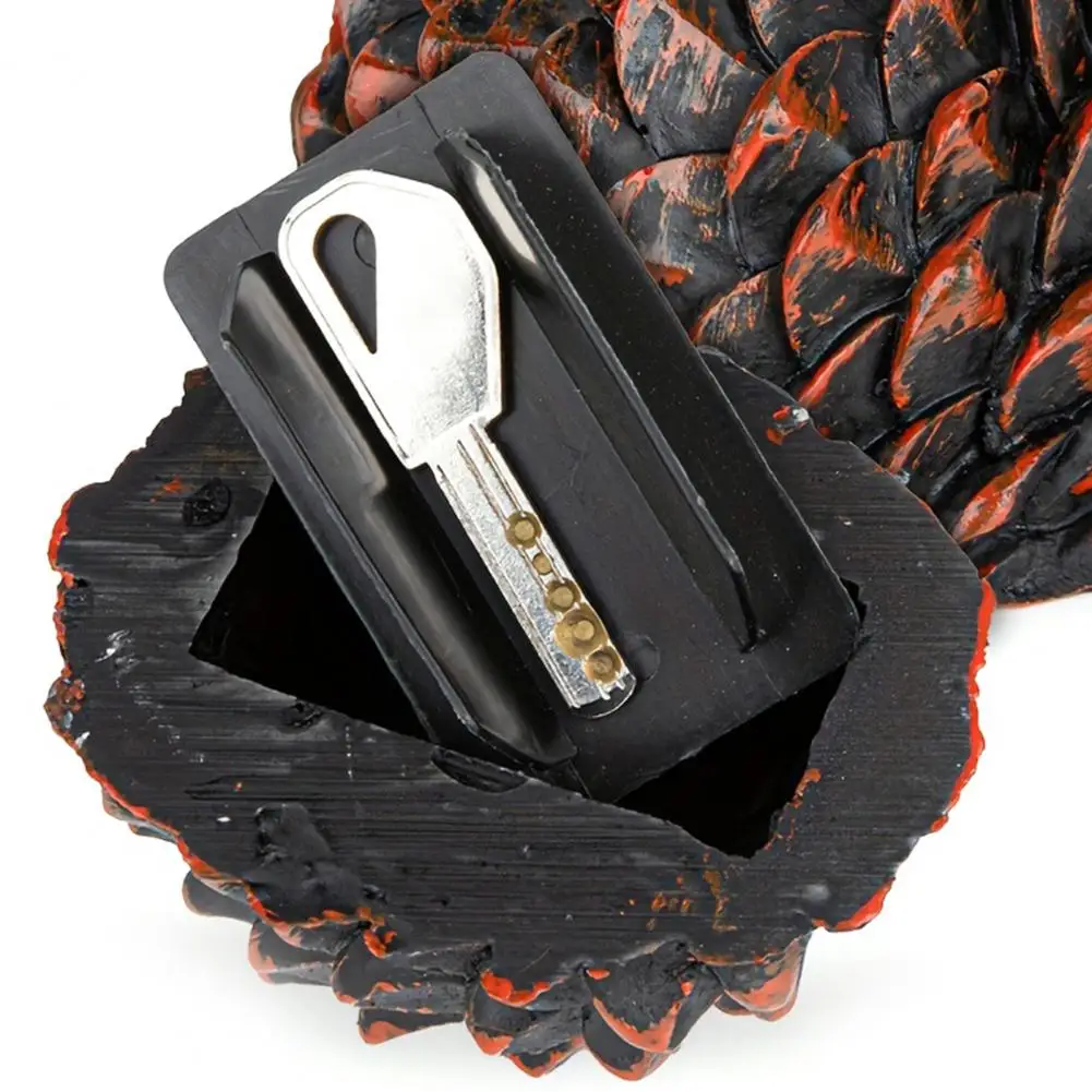 Easy-to-use Key Hider Garden Fake Stone Key Hider Outdoor Yard Lawn Storage Box Simulated Rock Resin Statue Secret Spare Key