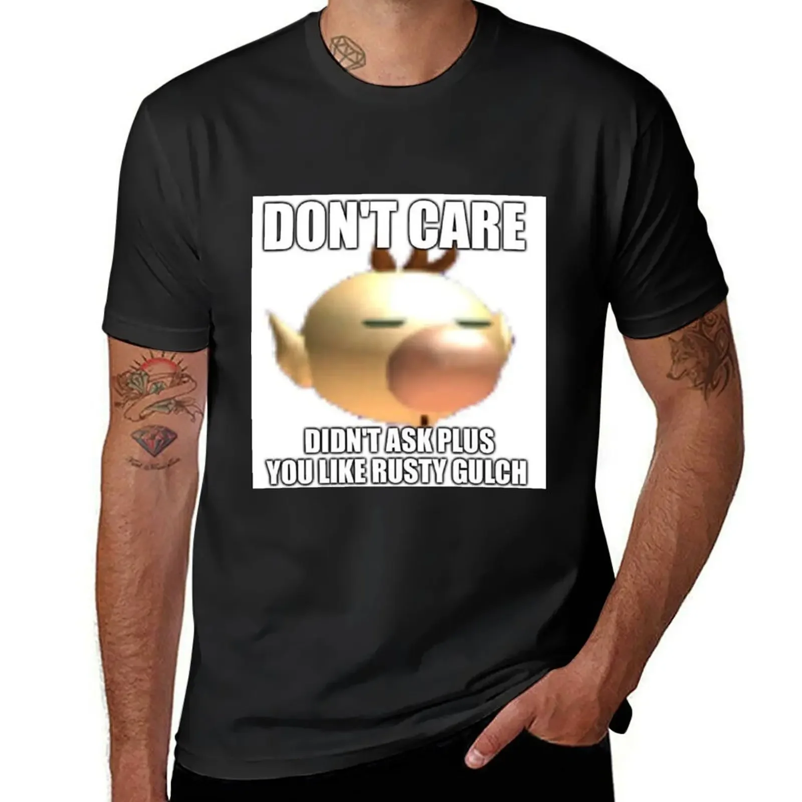 Don't care didn't ask T-Shirt oversized graphic tee blacks shirts men graphic