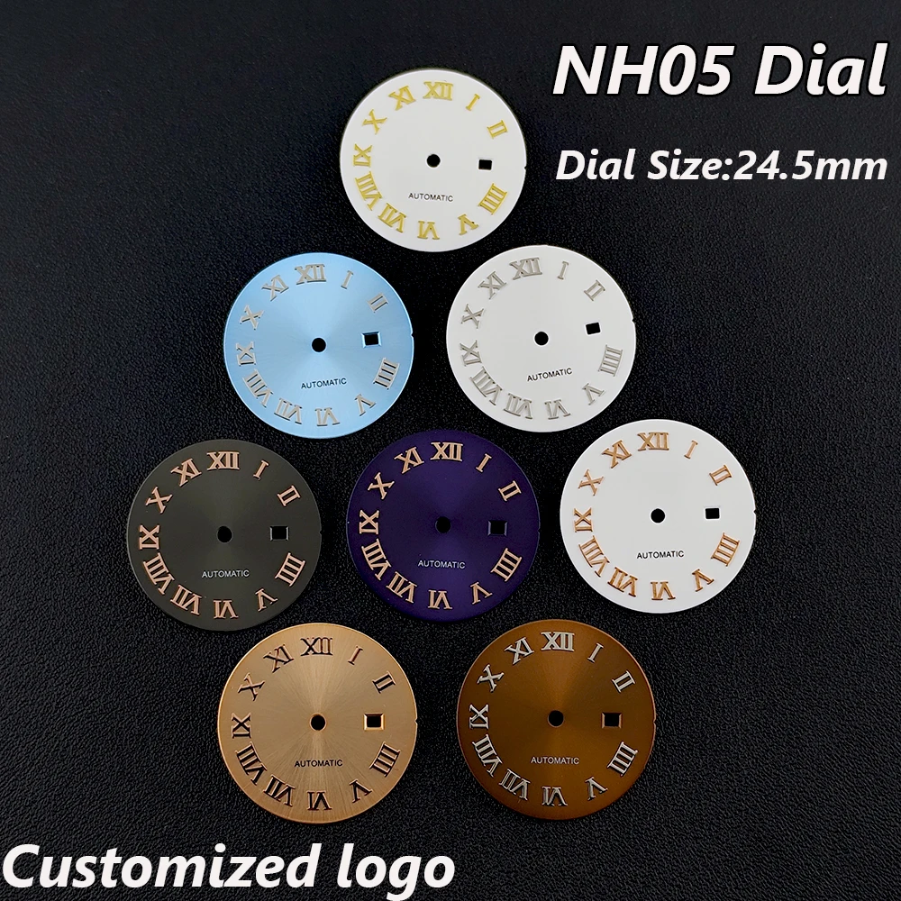 

Женские часы с циферблатом NH05, циферблат с логотипом 24,5 мм, без светящегося циферблата, подходит для аксессуаров для часов с механизмом NH05