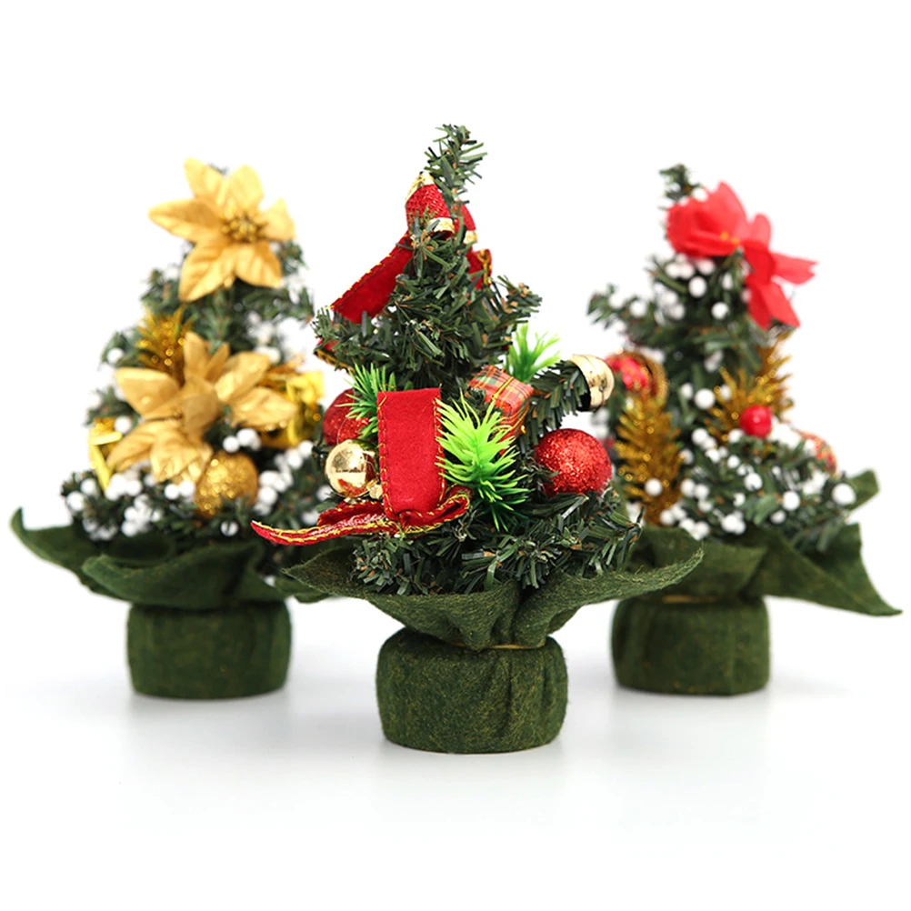

Mini Christmas Tree Artificial Small Trees Table Bedroom Xmas Holiday Ornaments Festive Atmosphere Christmas Room