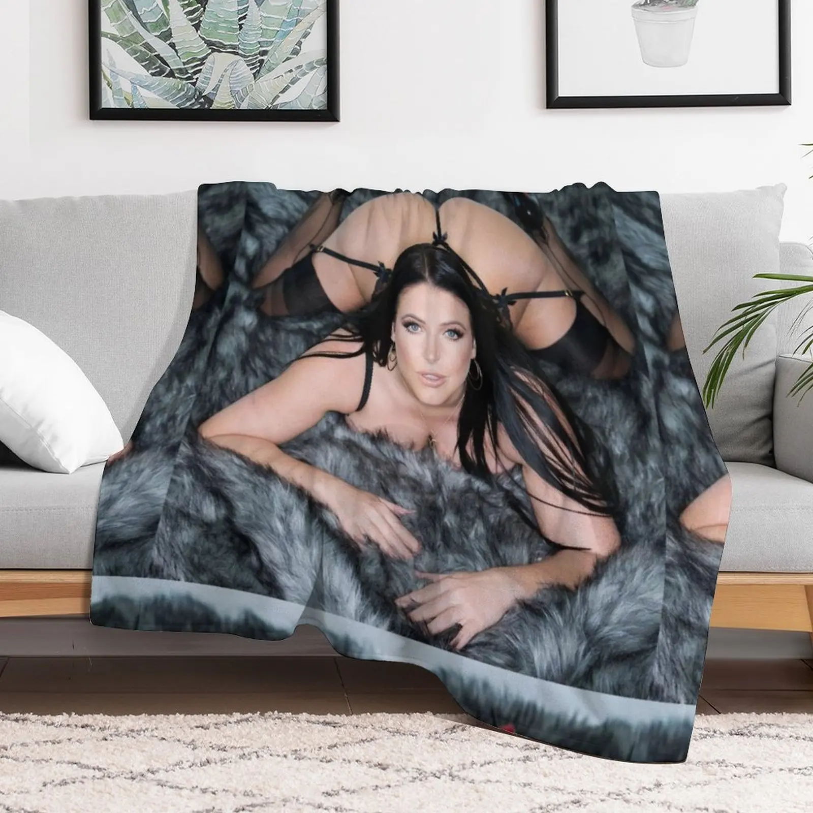 Angela White has a nice ass Throw Blanket Decorative Sofa Blankets Sofas Of Decoration Blankets