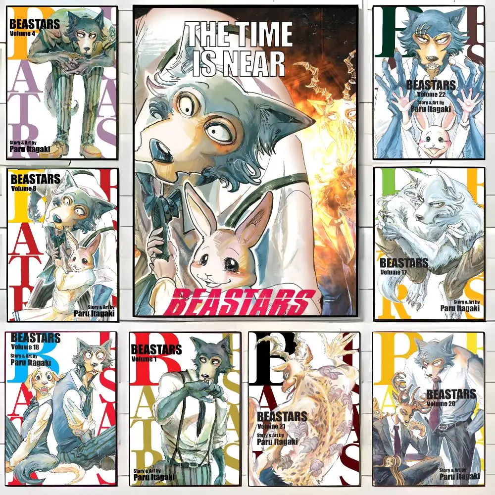 Hot Anime B-BEASTARS Poster HD Home Decor Sticky Wall Waterproof Home Living Room Bar Aesthetic Decor