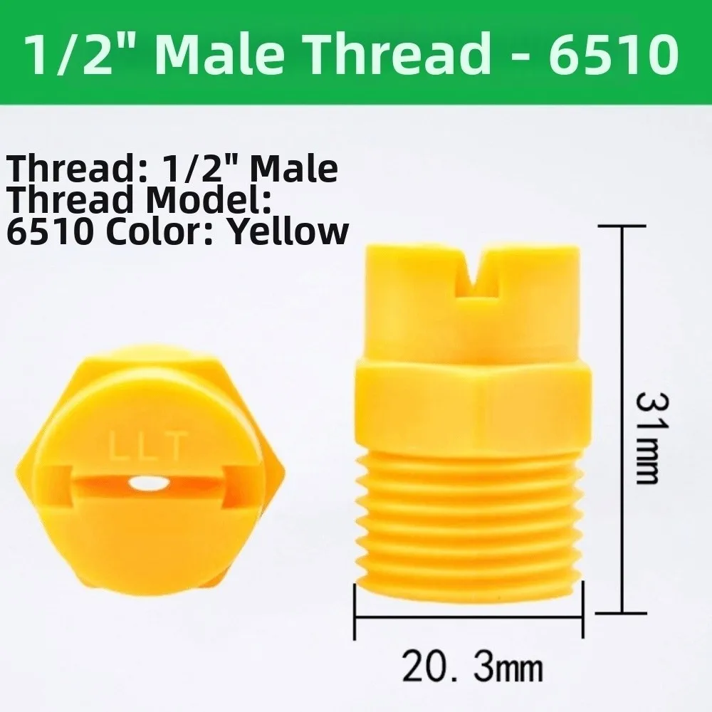 1/8 Inch 1/4 Inch 1/2 Inch Flat Fan Spray Nozzle Efficient Plastic Material Vee Jet Spray Nozzle Adjustabl Plastic Spray Nozzle