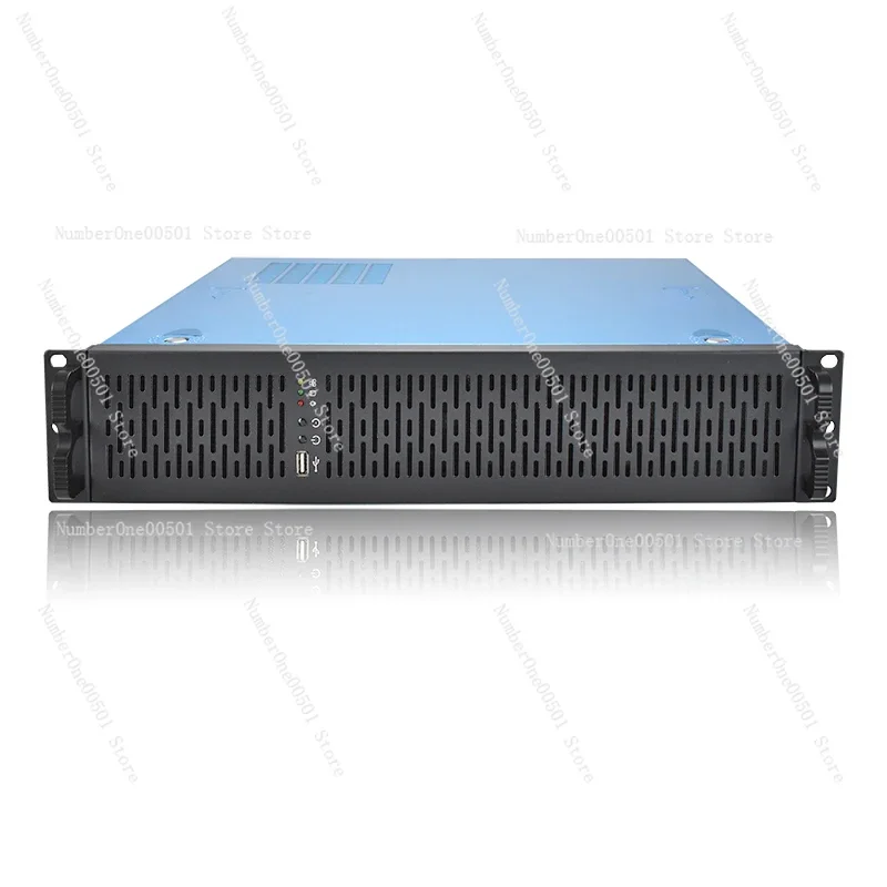 

2U Rackmount Industrial Chassis with Redundant PSU 380mm Depth for Surveillance MATX Hot-Swap Bays