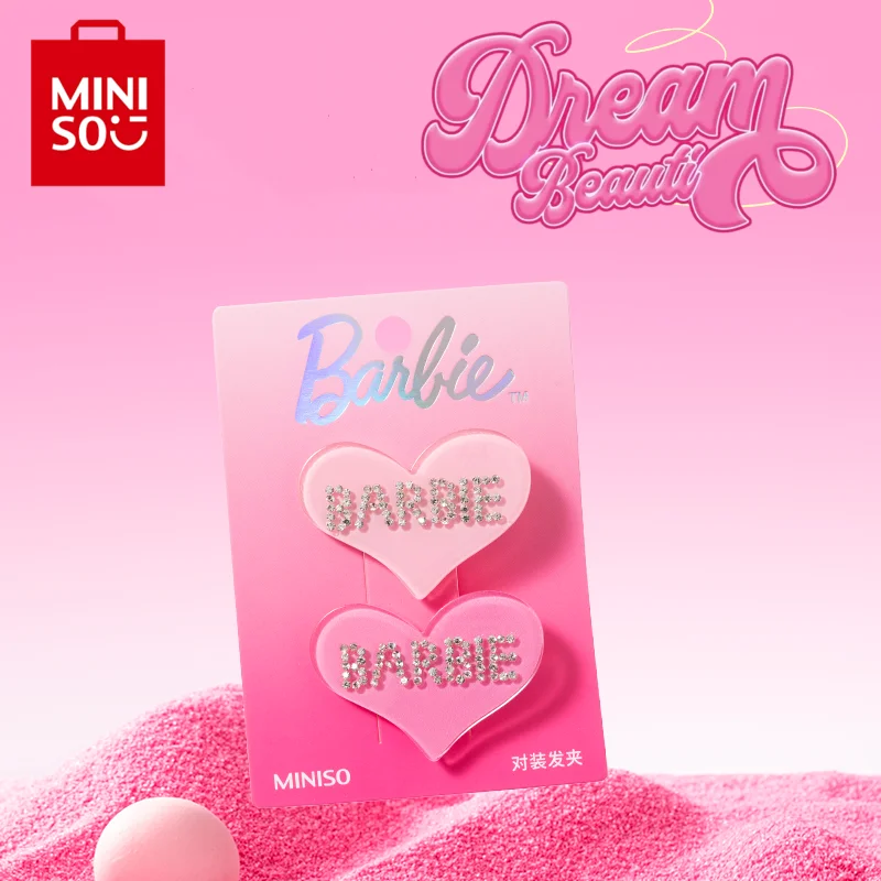 

Miniso Барби шпилька для волос любовь Изысканная девочка заколка головной убор для студентов фотосессия костюм праздничный подарок