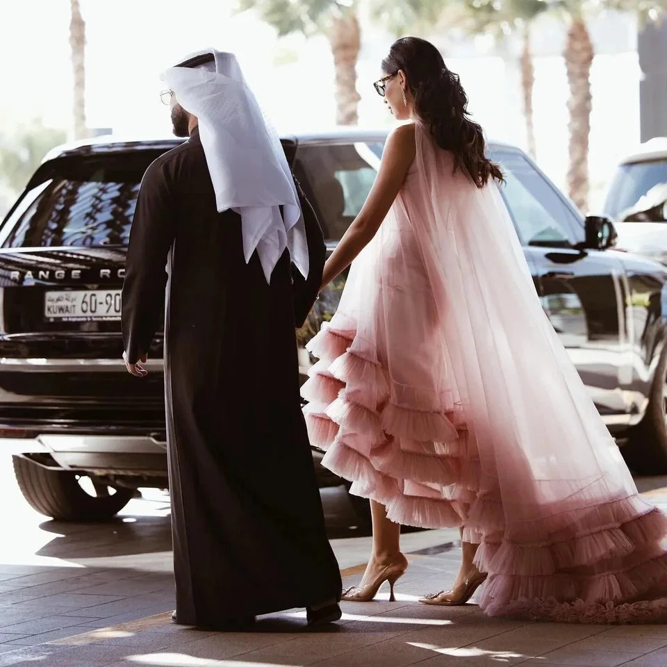 مخصص الكشكشة الزفاف الرؤوس تول أكمام عباءة الزفاف السترات الفضفاضة تجاهلت النساء الملحقات معطف شالات المناسبات الخاصة #4