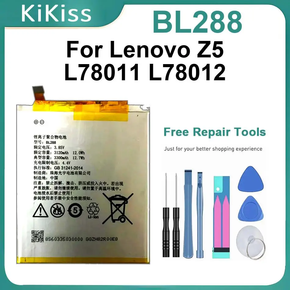 

Аккумуляторы BL288 для Lenovo Z5 L78011 L78012, 3300 мАч, перезаряжаемые, для мобильных телефонов