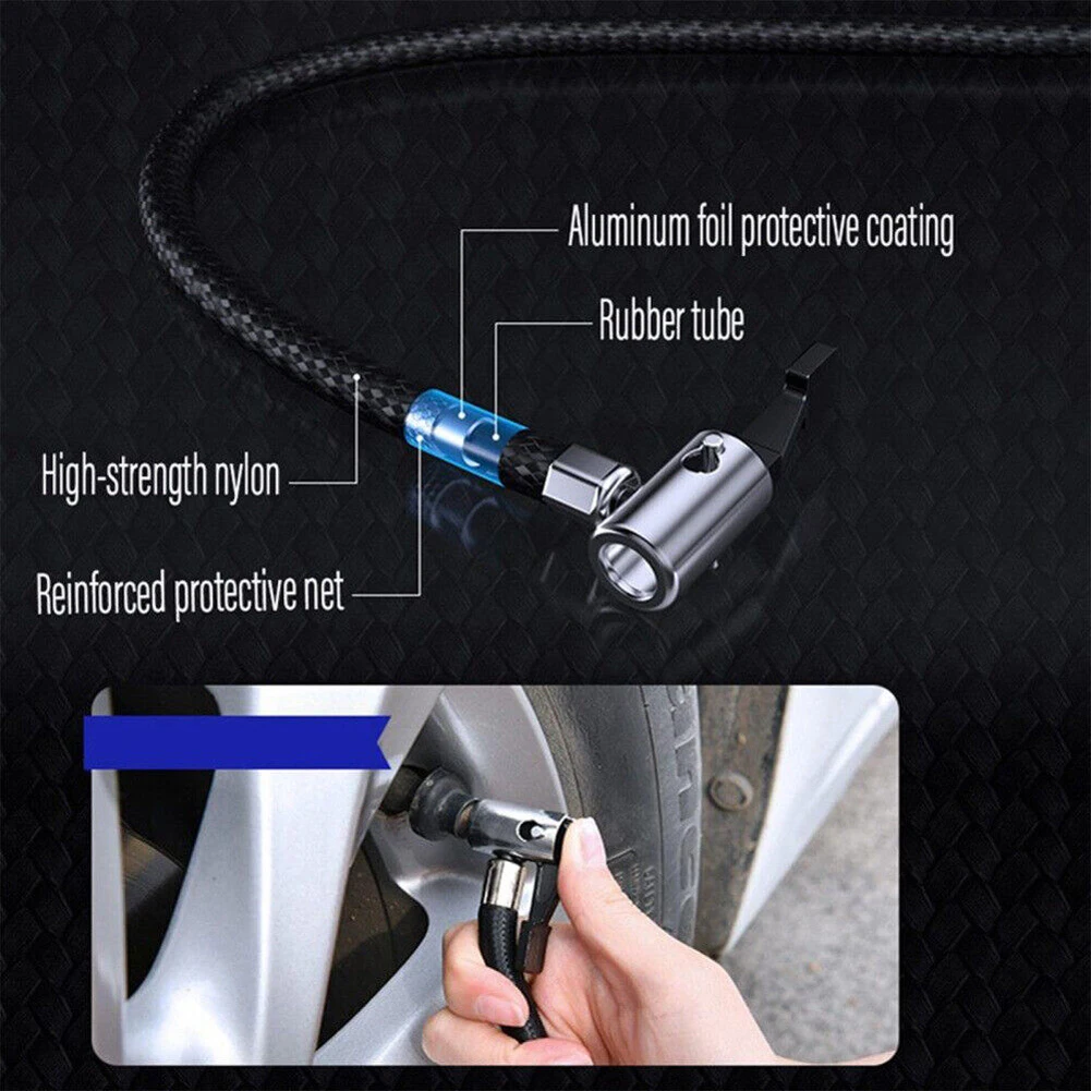 12V Portable Dual Cylinder Air Pump Heavy Duty Dual Cylinder Tire Inflator Electric Car Tyre Inflator Automotive Inflation Pump