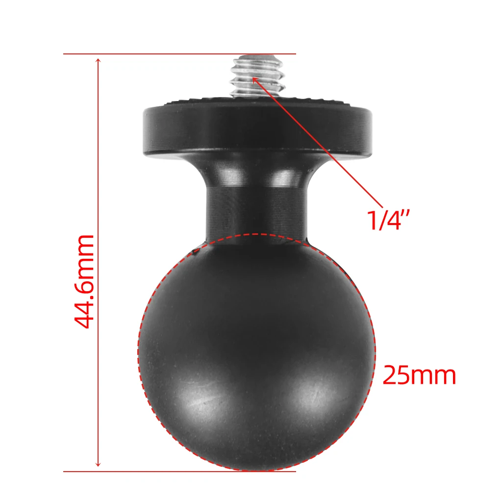 1/4 "Schraube Adapter für Gopro Hero Für Insta360 Action Kamera Telefone GPS Halter 13mm/15mm/17mm/20mm/25mm Kugelkopf Halterung – Detail 15