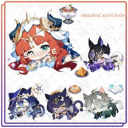 New Genshin Impact Alhaitham Cyno Layla Nilou Game Anime Keycain Cute Cartoon Pendant Key Ring Jewelry Gift Badge Cosplay
