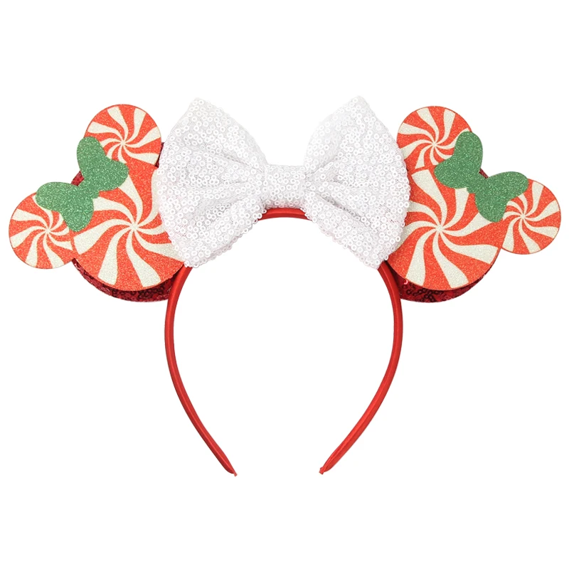 ديزني ميكي ميني ماوس الأذن الشعر الأطواق الكرتون حفلة عيد الميلاد الديكور عطلة موضوع الحدائق ارتداء إكسسوارات الشعر النسائية #1
