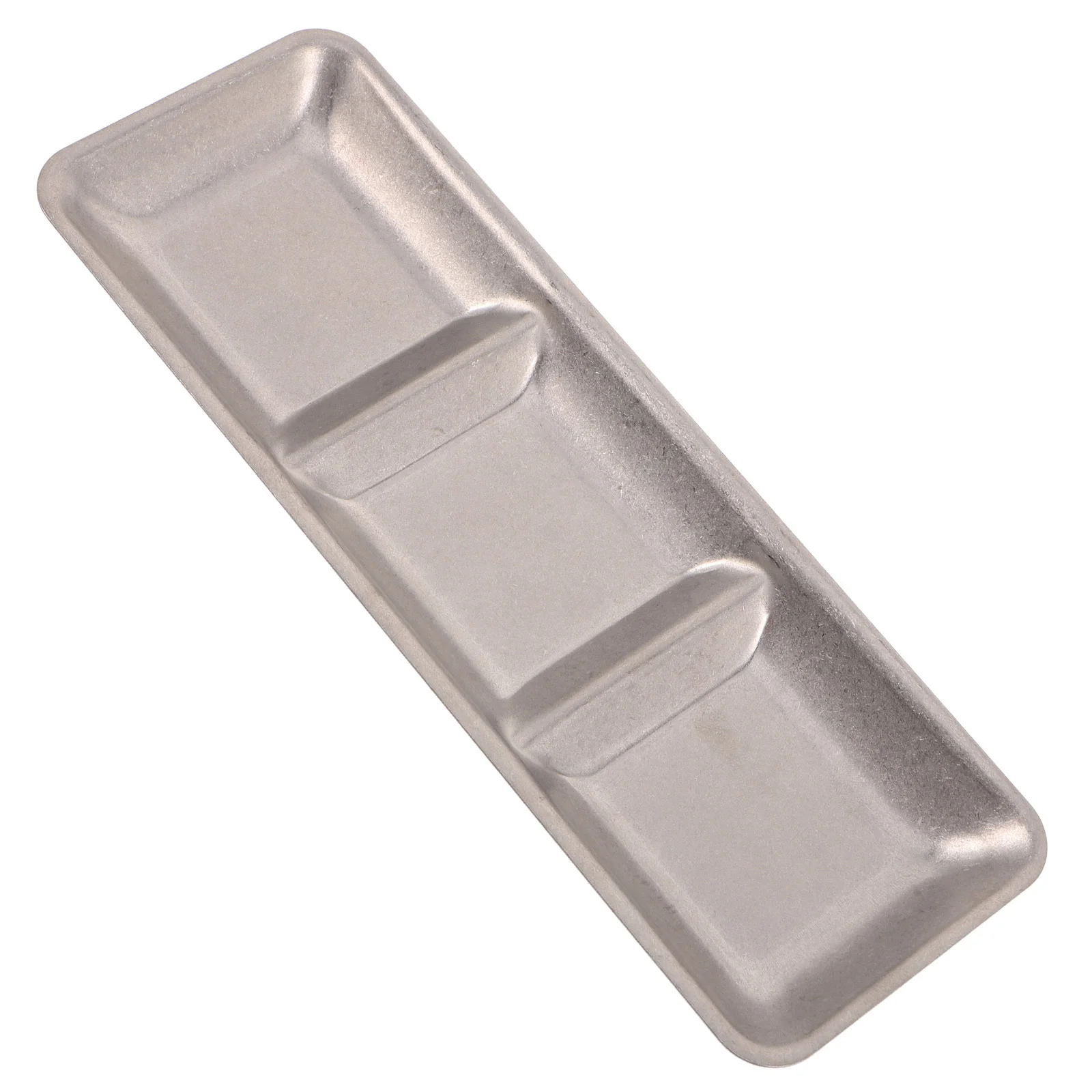 

Stainless Steel Divided Bowl 3 Section Sauce Dipping Tray for Appetizers Sushi Meals Multi Compartment Condiment Dish Easy Clean