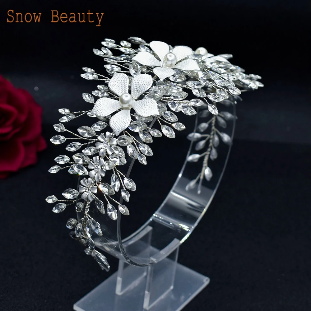 A427-Tiaras de boda de cristal de lujo para mujer, accesorios para el cabello, Tiaras para novia