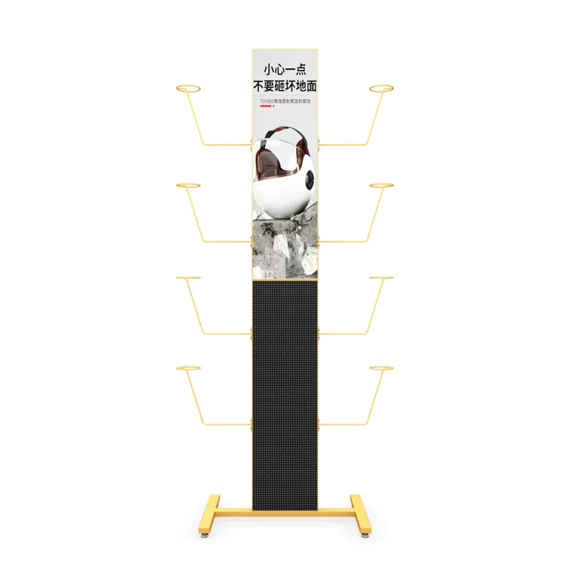 custom.New trendy style oem logo iron pegboard design floor stand magnetic floating helmet display for sell