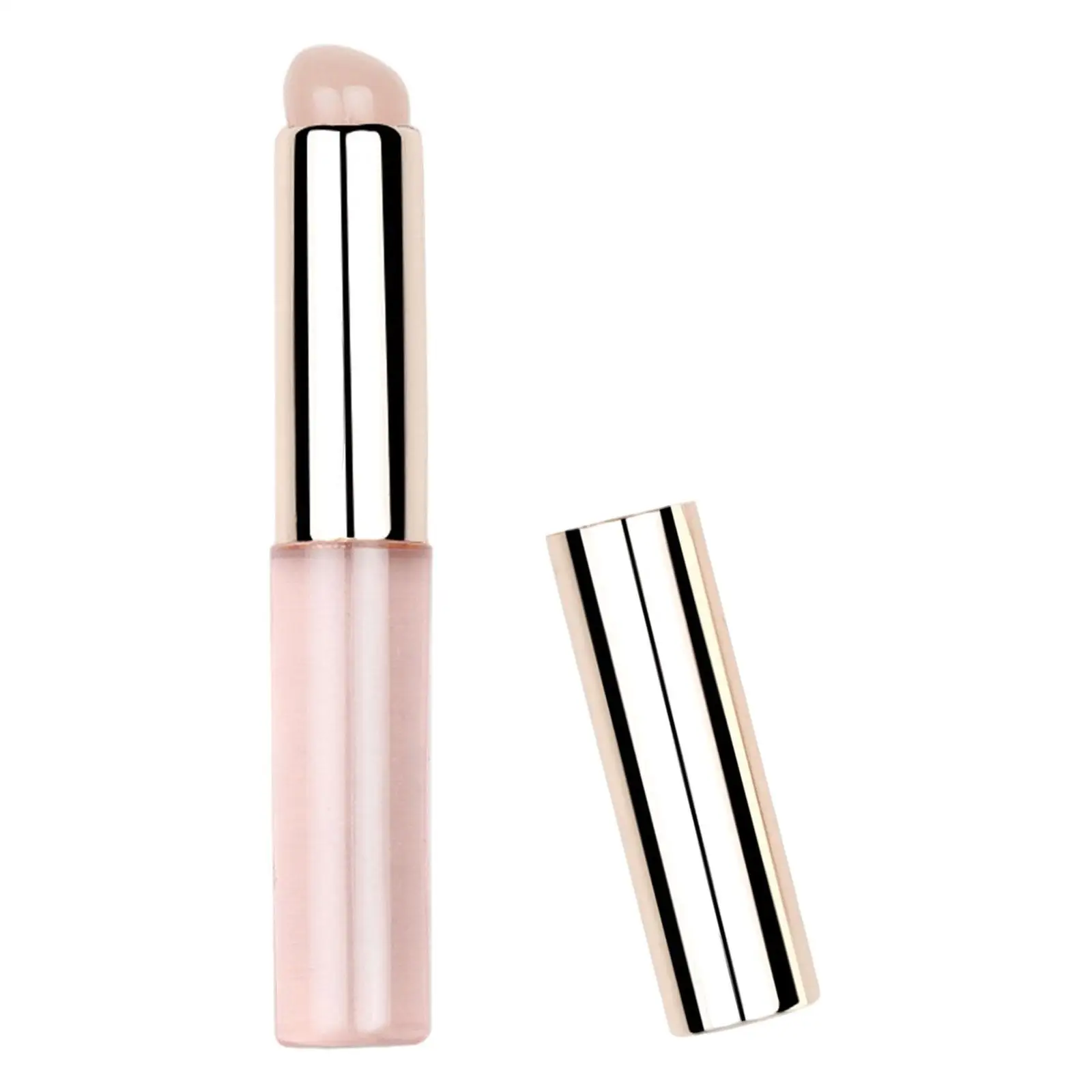 4xLip アプリケーター 角度付き ポータブル 蓋付き 口紅ブラシ ステージ 旅行 ホーム用 ピンクのブラシヘッド