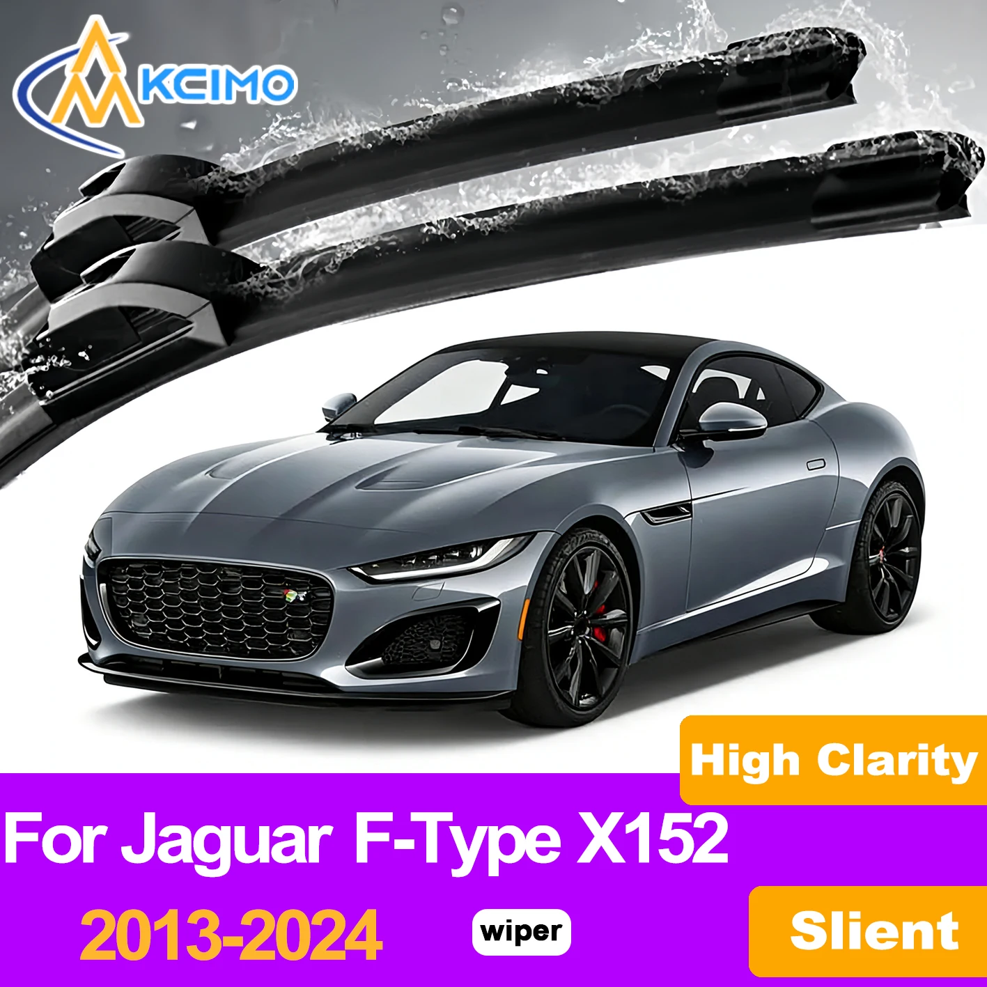 

Kcimo 2pcs Front Windshield Wiper Blades For Jaguar F-Type X152 2013-2024, All Weather Visibility & Quiet Performance Exact Fit